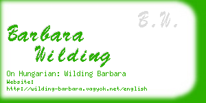 barbara wilding business card